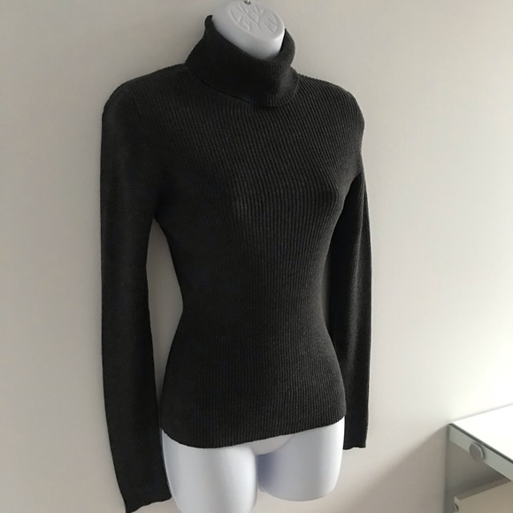 NWOT Jacob Grey Ribbed Turtle Neck Winter Long Sleeve Top Vintage 90’s Y2K - Picture 7 of 13